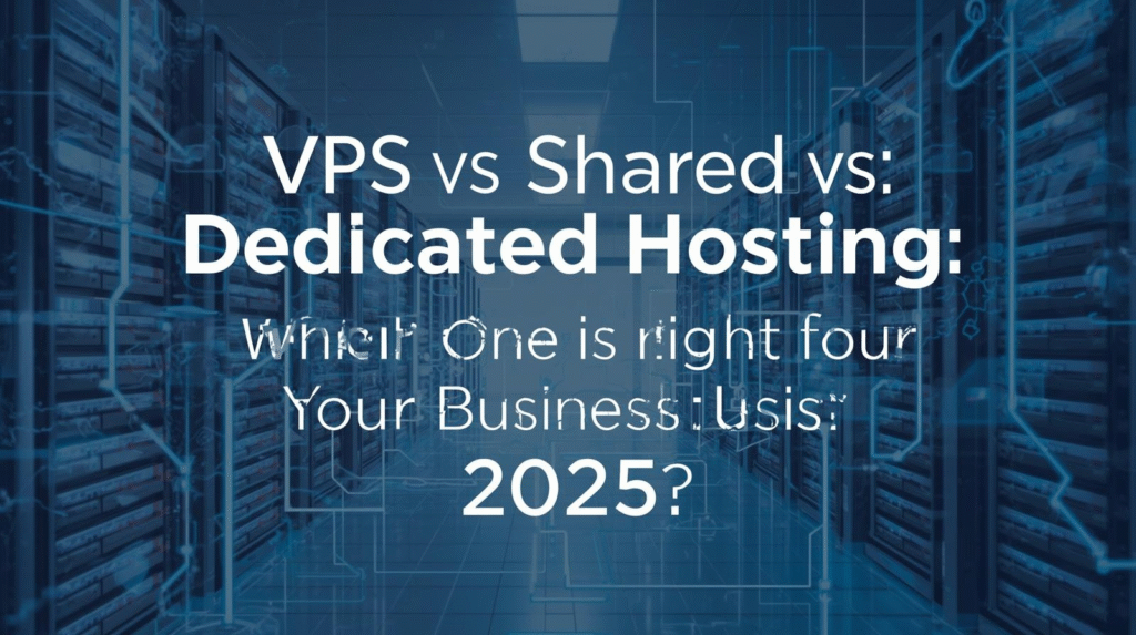 VPS vs Shared vs Dedicated Hosting: Which One is Right for Your Business in 2025?